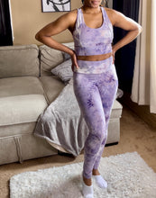 Load image into Gallery viewer, Active Wear 2 Piece Set- Lavender Tie Dye