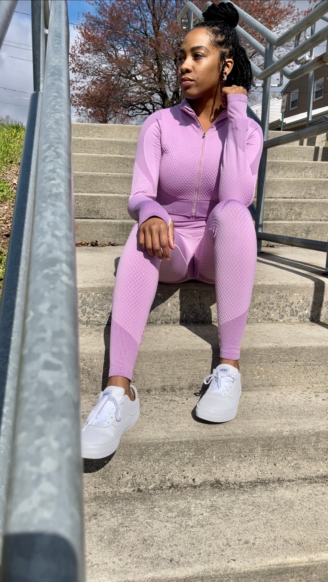 Active 2 Piece Set- Mauve/Light Pink